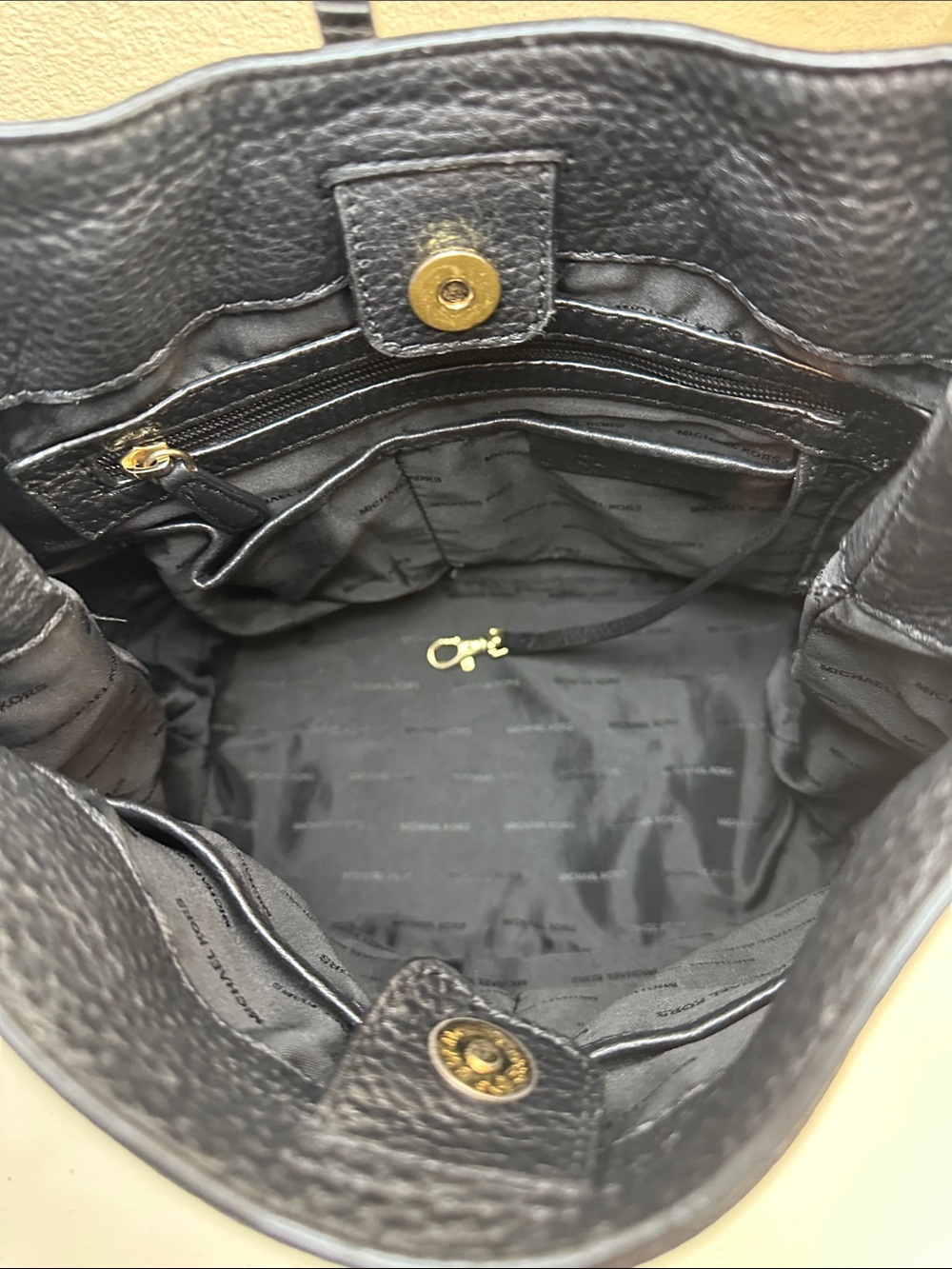 Michael Kors Black Pebbled Leather Shoulder Hobo - Picture 11 of 11